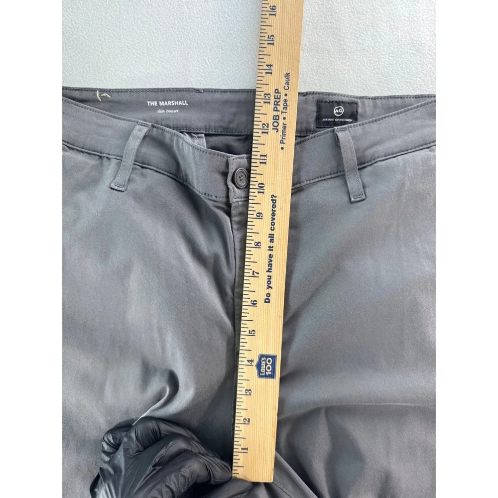 AG Adriano Goldschmied The Marshall Slim‎ Straight Pants Mens 33X35 Gray